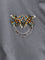 Pinko Cotton T-shirt with Love Birds logo on the front - Grigio