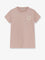 Moncler Cotton T-shirt with flocked logo on the front - Rosa