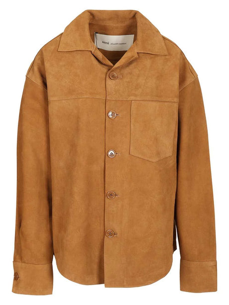 Ami Suede Overshirt - Beige