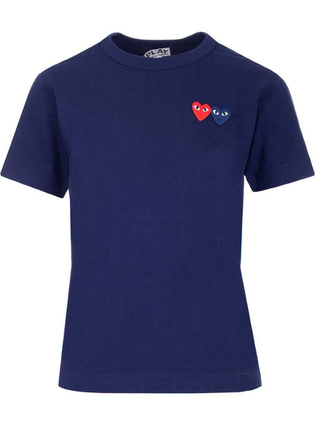 Comme Des Garcons Play Multi Hearts T-Shirt - Blue