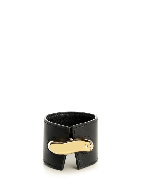 AlaïA Torsion Leather Wristband - Gold