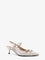 Pinko Gloria 18 leather pump with metal lettering detail - Bianco