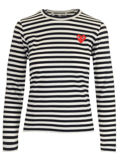 Comme Des Garcons Play Striped T-Shirt - Multi