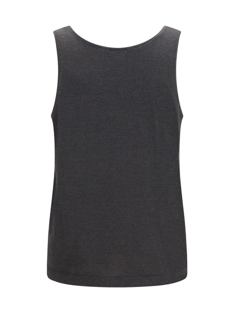 Brunello Cucinelli Luminous knit Tank Top - Piombo