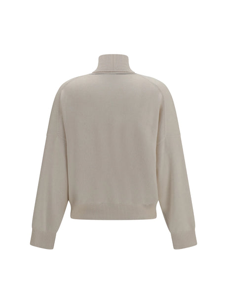 Brunello Cucinelli Cashmere turtleneck Sweater - English White