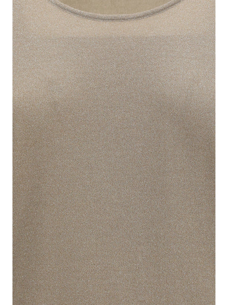 Brunello Cucinelli Luminous knit Tank Top - Brown