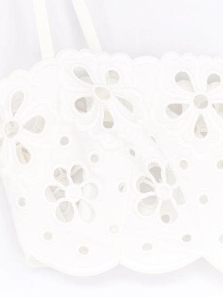 Dolce & Gabbana Cotton top with cut-out embroidery - Bianco