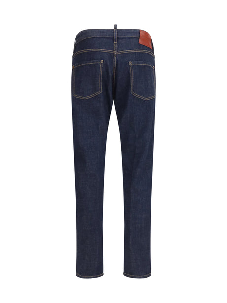 Dsquared2 Long stretch cotton Jeans - Navy Blue