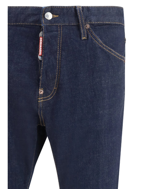 Dsquared2 Long stretch cotton Jeans - Navy Blue