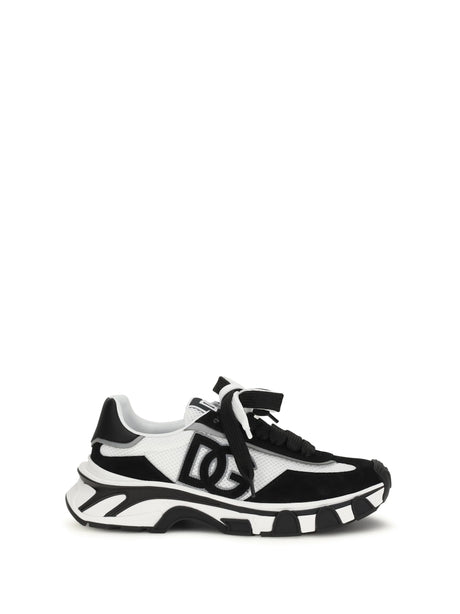Dolce & Gabbana Leather and mesh Sneakers - White/Black