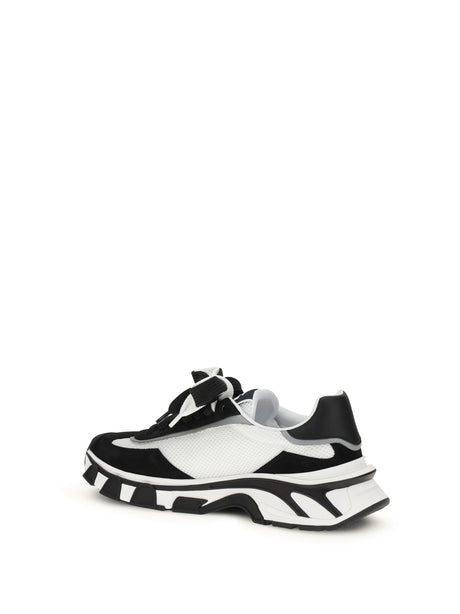 Dolce & Gabbana Leather and mesh Sneakers - White/Black