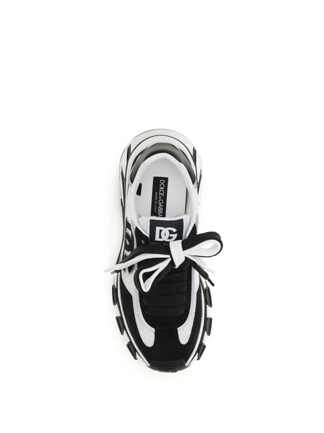 Dolce & Gabbana Leather and mesh Sneakers - White/Black
