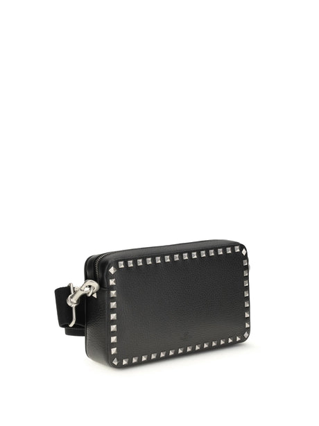 Valentino Garavani Rockstud leather Shoulder Bag - Black