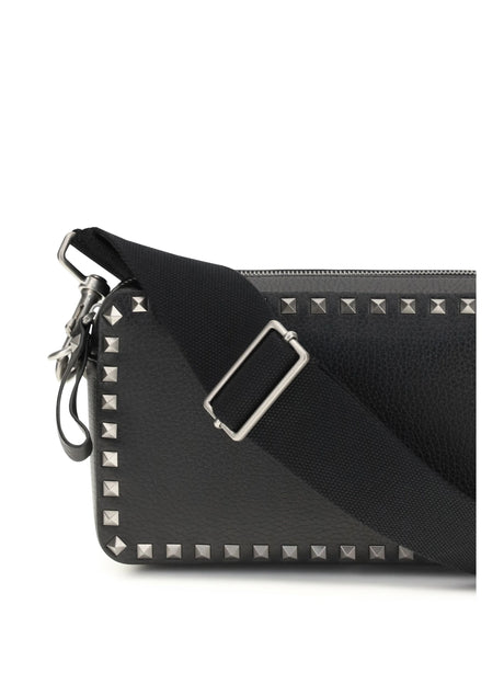 Valentino Garavani Rockstud leather Shoulder Bag - Black