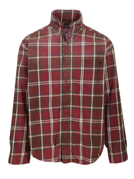 Balenciaga Zip-Up Shirt - Bordeaux