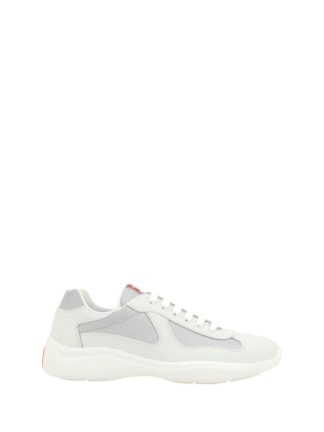 Prada America's Sneakers - Bianco+Argento