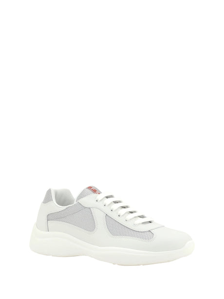 Prada America's Sneakers - Bianco+Argento