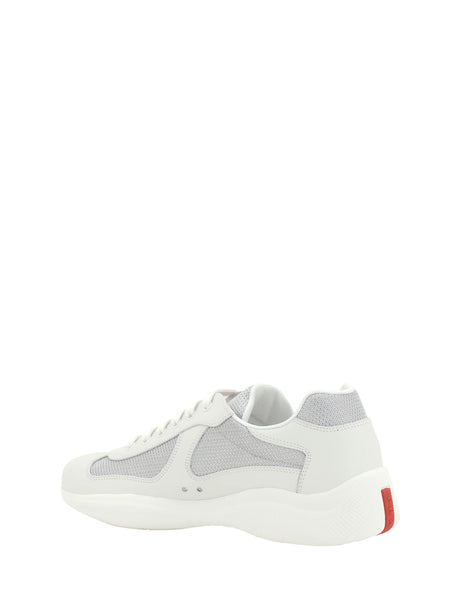 Prada America's Sneakers - Bianco+Argento