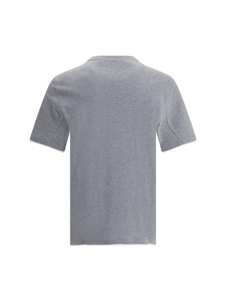 Brunello Cucinelli Cotton T-shirt - Grey Medio+Off White