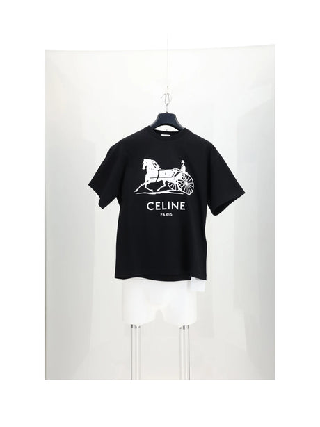 Celine RELAXED T-SHIRT - Black / White
