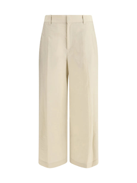 Brunello Cucinelli Cotton-blend Pants - Quarzo