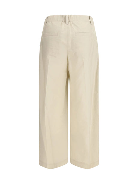 Brunello Cucinelli Cotton-blend Pants - Quarzo