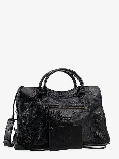 Balenciaga Le City Medium leather handbag - Black