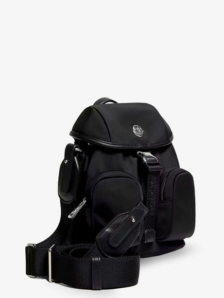 Moncler Trick nylon crossbody bag with logo patch on the front - Nero