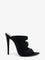 Saint Laurent Emilie satin sandals with rhinestone logo detail - Nero/Crystal+Light B