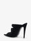 Saint Laurent Emilie satin sandals with rhinestone logo detail - Nero/Crystal+Light B