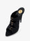 Saint Laurent Emilie satin sandals with rhinestone logo detail - Nero/Crystal+Light B