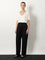 Toteme Relaxed cotton trousers - Black