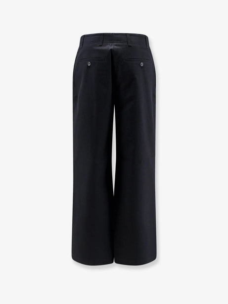 Toteme Relaxed cotton trousers - Black