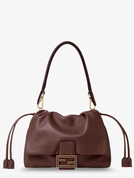Fendi Mamma Baguette Medium leather crossbody bag - Mogano Os
