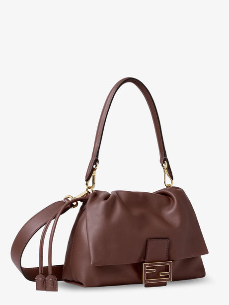 Fendi Mamma Baguette Medium leather crossbody bag - Mogano Os