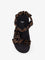 Fendi Feel sandals in elastic satin with FF motif - Tabacco