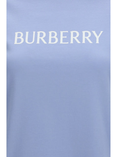 Burberry Embroidered logo cotton T-shirt - Sunbleached Blue