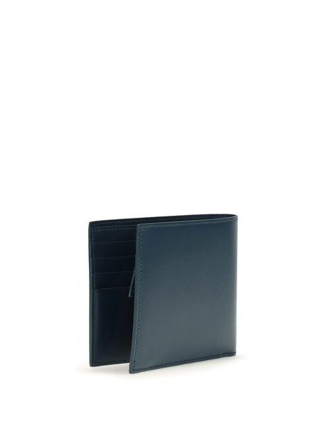 Ferragamo Leather Wallet - Titanic Blue
