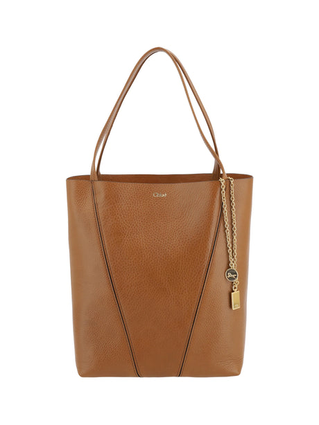 Chloé Spin Shoulder Bag - Clay Brown