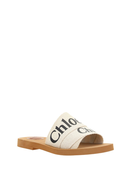 Chloé Woody Sandals - White
