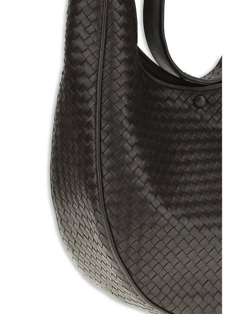 Bottega Veneta Ovetto Shoulder Bag - Espresso-Brass V