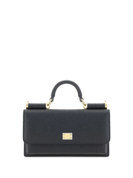 Dolce & Gabbana Micro Sicily Shoulder Bag - Black