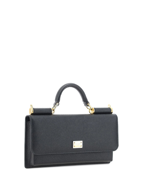 Dolce & Gabbana Micro Sicily Shoulder Bag - Black