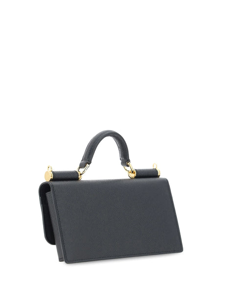 Dolce & Gabbana Micro Sicily Shoulder Bag - Black