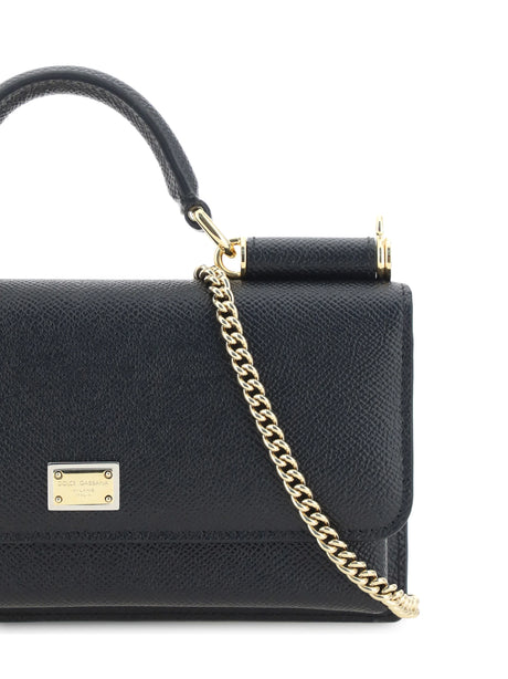 Dolce & Gabbana Micro Sicily Shoulder Bag - Black