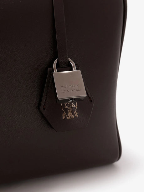 Brunello Cucinelli Boston Explorer leather crossbody bag - Testamoro