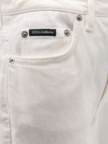 Dolce & Gabbana Audrey white denim trousers - Bianco