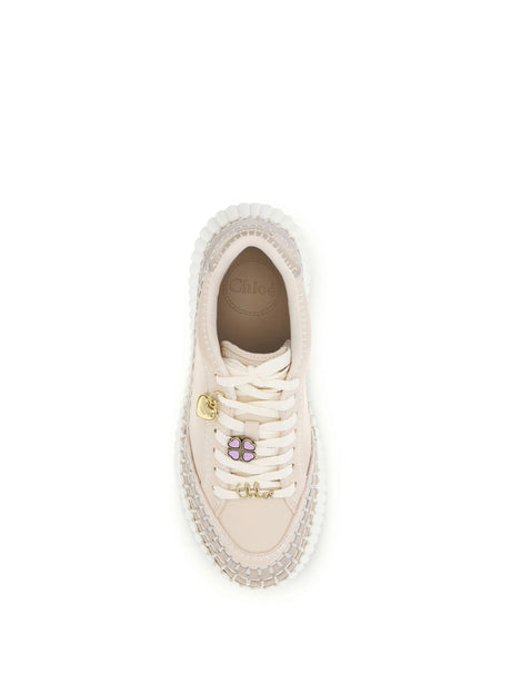 Chloé Nama wedge Sneakers - Dove Grey