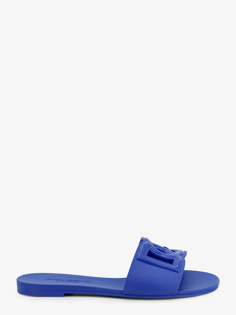 Dolce & Gabbana PVC sandals with DG logo on the front - Blu