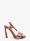 Dolce & Gabbana Velvet sandals with rhinestone detail on the front - Rosa